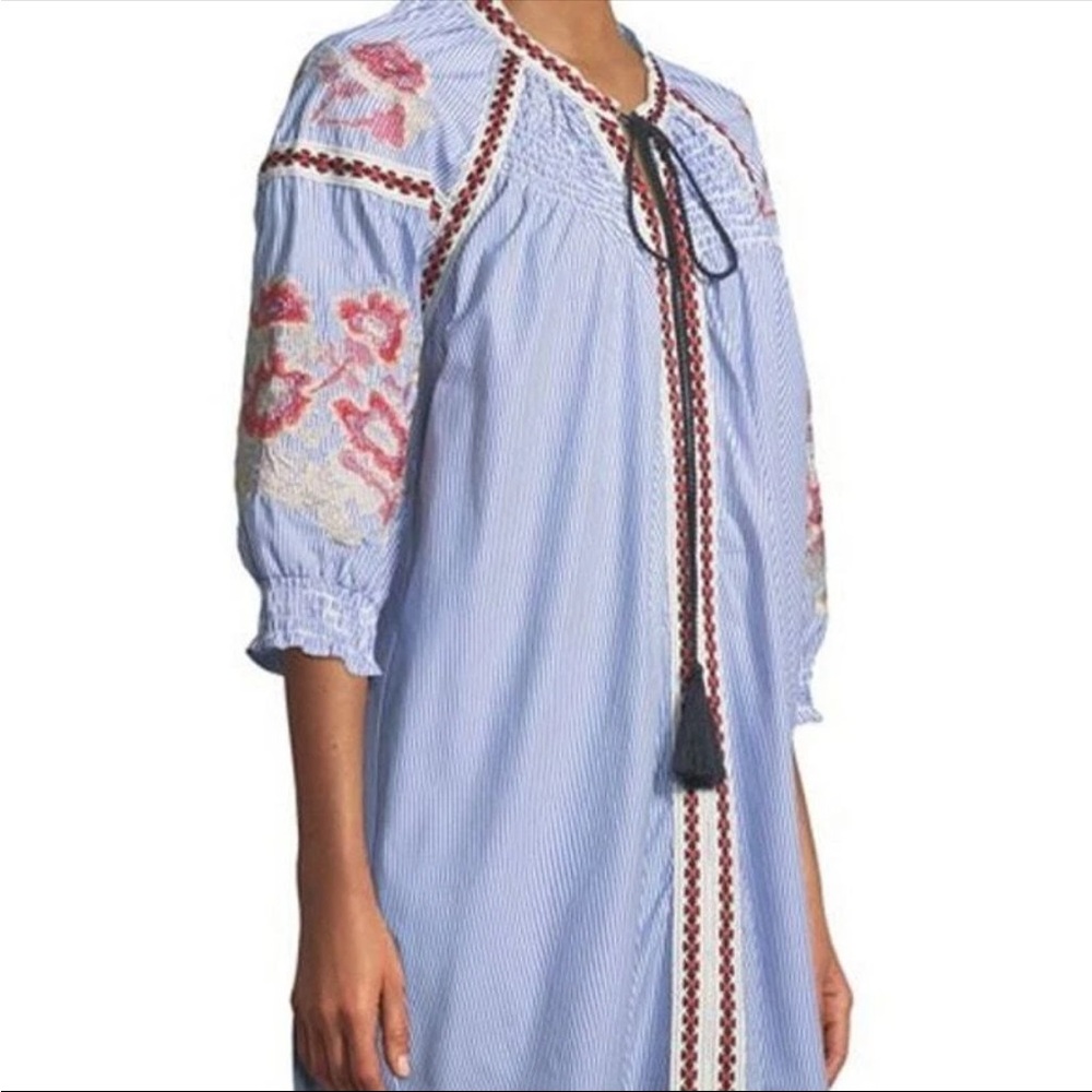 Romeo & Juliet Couture Embroidered Striped Dress